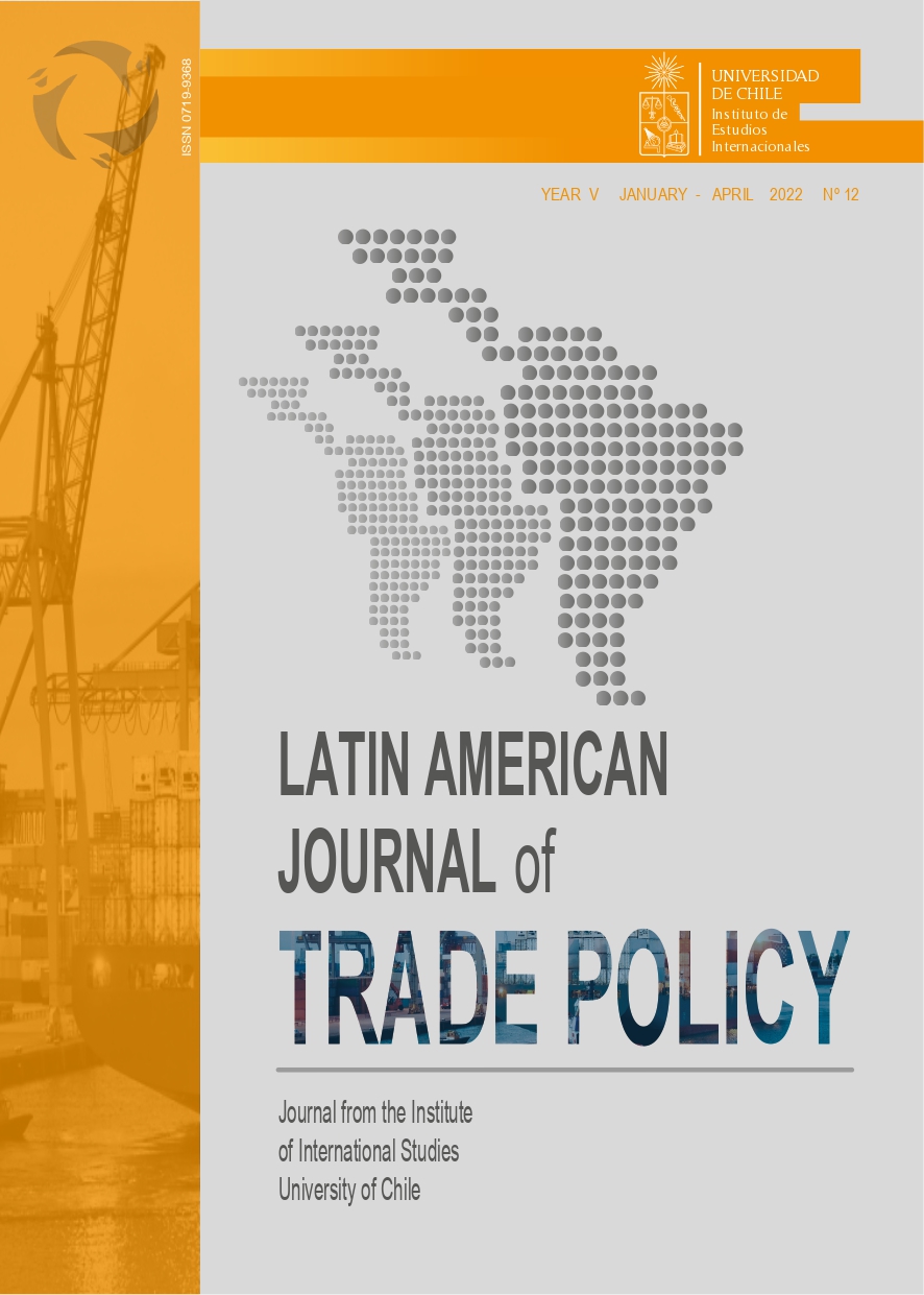 												View Vol. 5 No. 12 (2022): Latin American Journal of Trade Policy: Vol 5 N° 12 (2022)
											