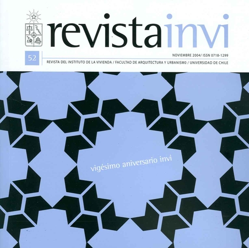 											Ver Vol. 19 Núm. 52 (2004): Vigésimo Aniversario INVI
										