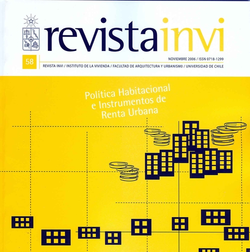 											Ver Vol. 21 Núm. 58 (2006): Política Habitacional e Instrumentos de Renta Urbana
										