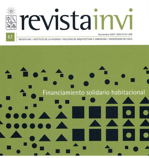 											Ver Vol. 22 Núm. 61 (2007): Financiamiento Solidario Habitacional
										